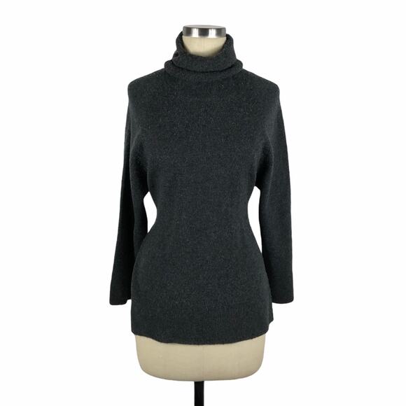 CHARLI Gray Wool Turtleneck Belted Sweater XS Soft - Picture 1 of 8